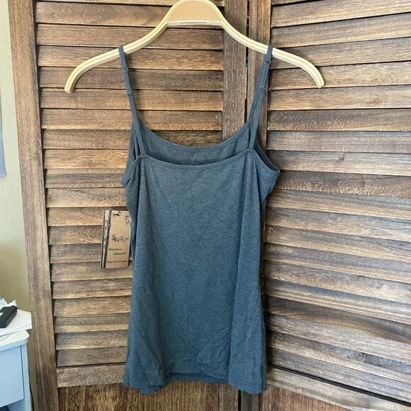 Wayi Classic Scoop Neck Snug Camisole Dark Gray - Picture 2 of 3
